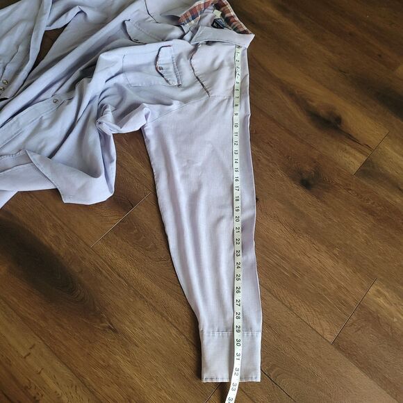 Vintage Dee Cee Rangers Western Shirt Mens XXXL Mr Tall Purple Plaid Trim 3XL - Picture 7 of 16